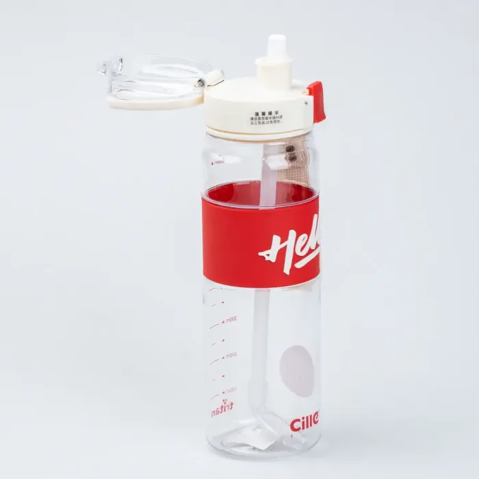 Бутылка спортивная 860 мл тритан с ремешком и ручкой Hello Красная (HP17303R) - изображение 2