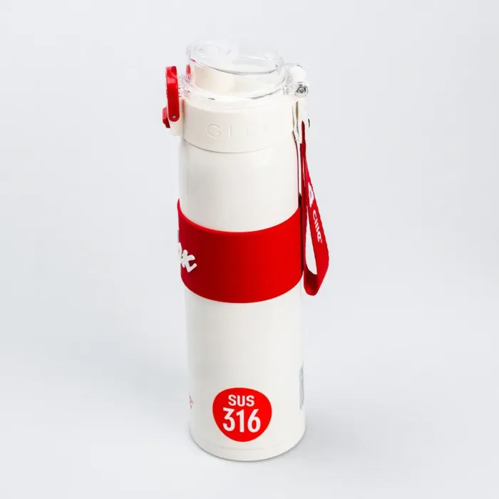 Термос с поилкой 520 мл с крышкой флип топ Relax Белый (HP17304W) - изображение 3