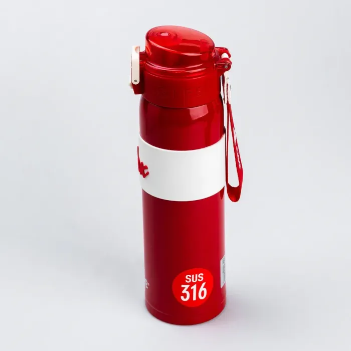 Термос с поилкой с металлической колбой 520 мл с крышкой. - изображение 2