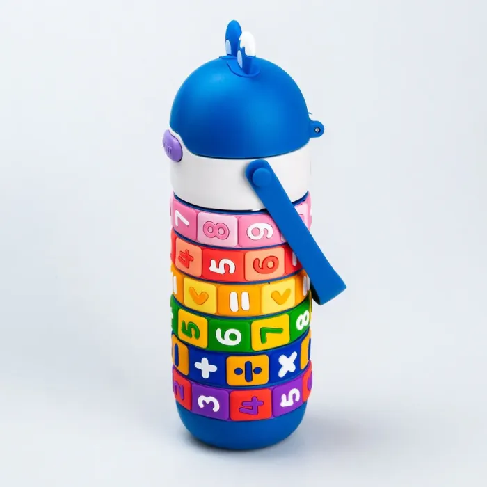 Термос детский интерактивный 430 мл с ручкой с цифрами (HP17305BL) - изображение 3