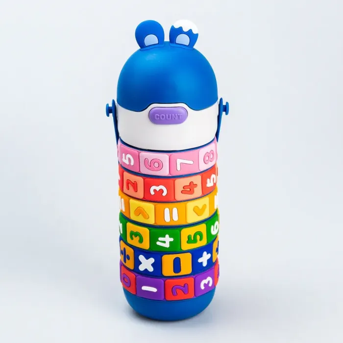 Термос детский интерактивный 430 мл с ручкой с цифрами (HP17305BL) - изображение 1