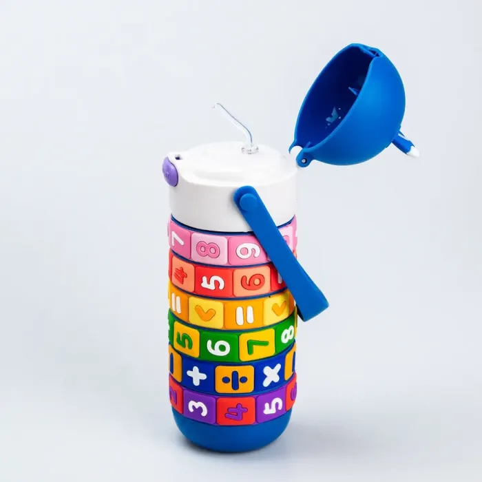 Термос детский интерактивный 430 мл с ручкой с цифрами (HP17305BL) - изображение 2