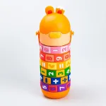 Термос дитячий інтерактивний 430 мл із ручкою з цифрами Помаранчовий (HP17305O)