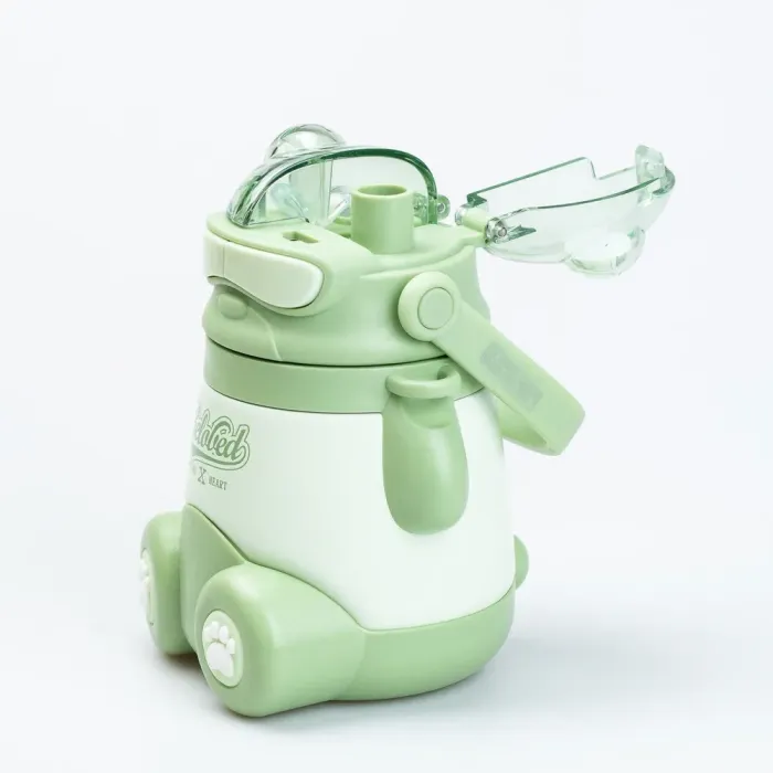 Детский термос с поилкой и ремешком 480 мл зеленый термос с поилкой (HP45604G) - изображение 1