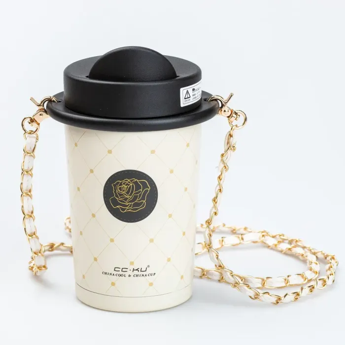 Термокружка с ремешком CCKU 450 мл белый термочашка (HP45603W) - изображение 1