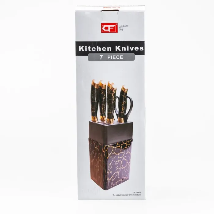 Набор кухонных ножей 5 штук + ножницы на подставке (HP27478B) - изображение 8