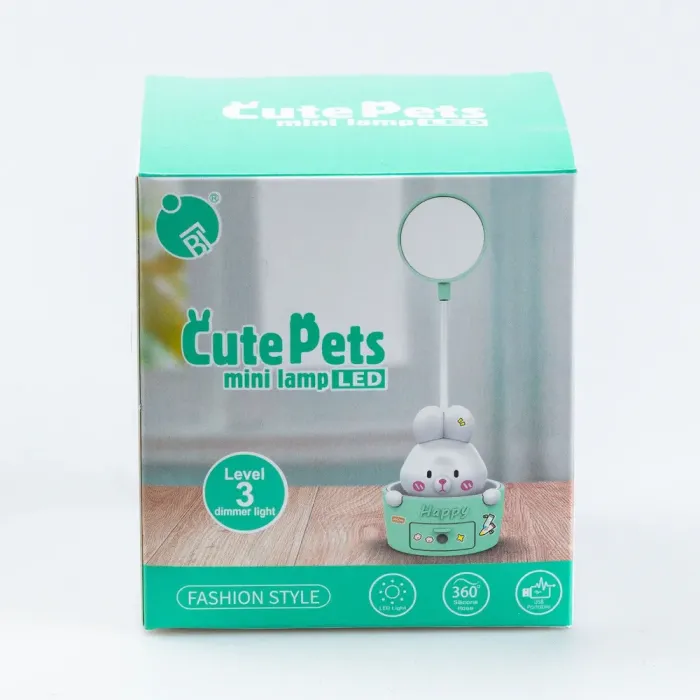 Дитяча настільна лампа світильник з точилкою для олівців "Ведмедик" Рожева (HP12268P) - зображення 6