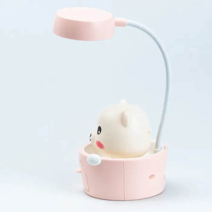 Дитяча настільна лампа світильник з точилкою для олівців "Ведмедик" Рожева (HP12268P) - зображення 5