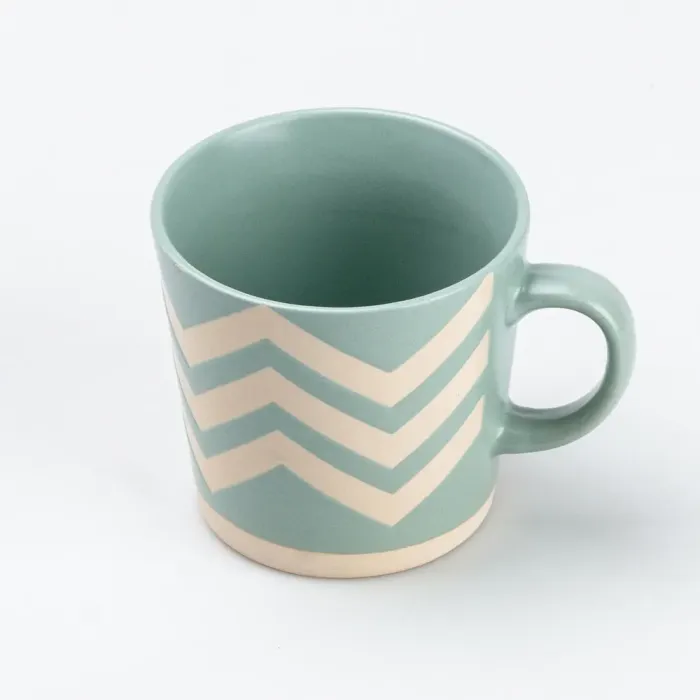Чашка керамическая 350 мл для чая или кофе Зеленая (HP6176TU) - изображение 2