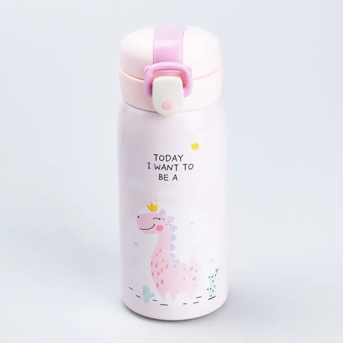 Термос с поильником металлический Dinosaur 350 мл бутылка термос для детей (HP28491) - изображение 1