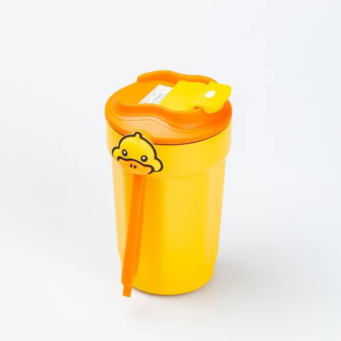 Термокружка G. Duck 450 мл с крышкой на защелке детский термос с ремешком (HP28489) - изображение 4