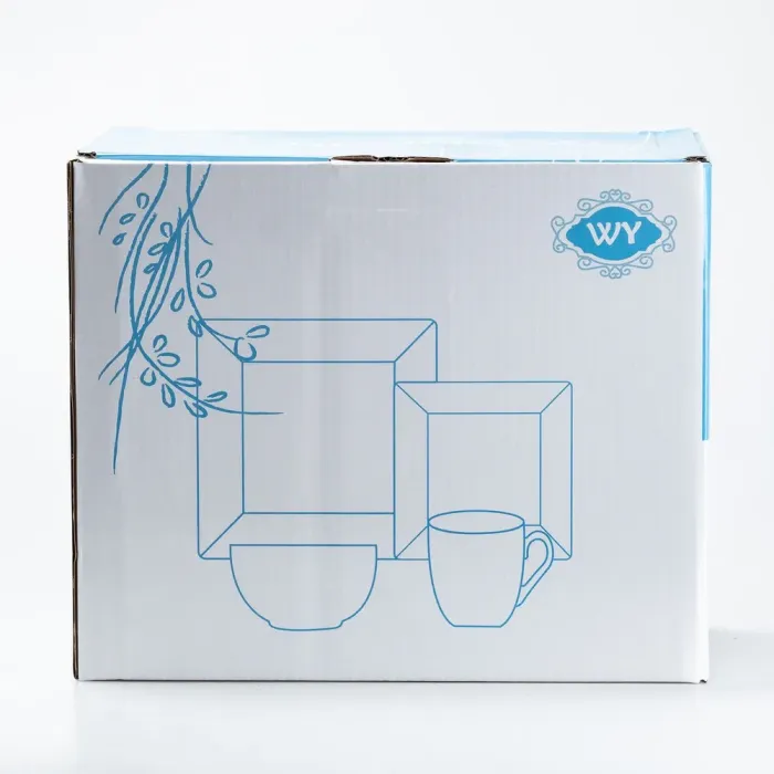 Набір столового посуду на 4 особи на 16 предметів Чорний (HP20341) - зображення 8