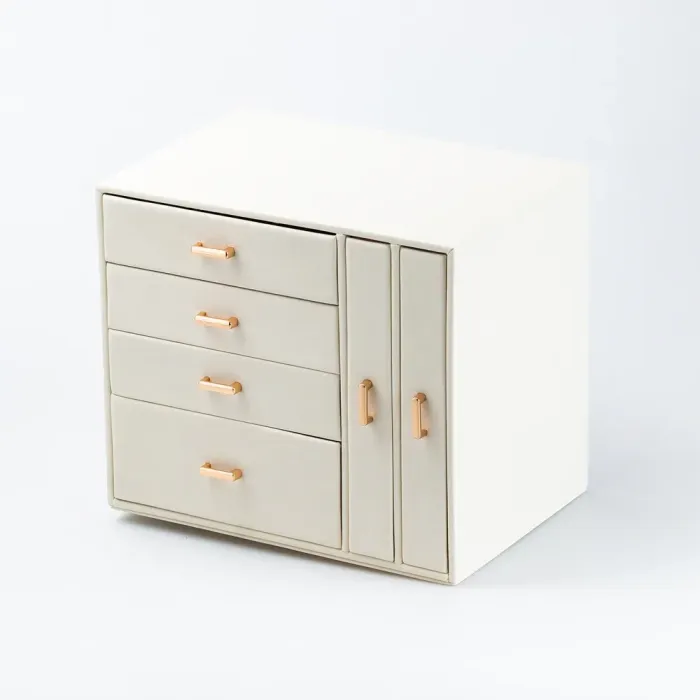 Ящик органайзер для ювелирных украшений бижутерии 23 х 17.5 х 26 см Белый (HP47626W) - изображение 2