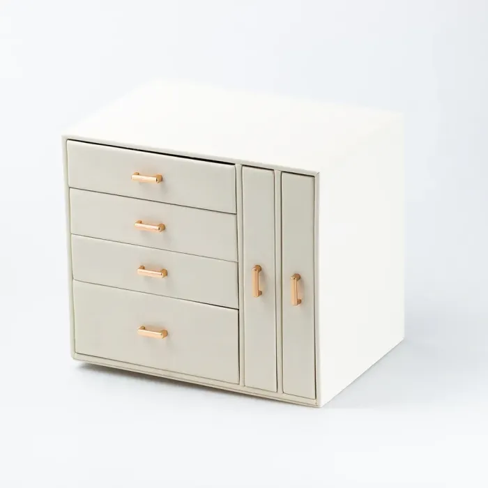 Ящик органайзер для ювелирных украшений бижутерии 23 х 17.5 х 26 см Белый (HP47626W) - изображение 4