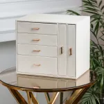 Скринька органайзер для ювелірних прикрас біжутерії 23 х 17.5 х 26 см Біла (HP47626W)