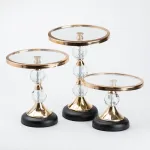Тортівниця на ніжці набір 3 штуки 28 см • 22 см • 15.5 см підставка для торта (HP48632)