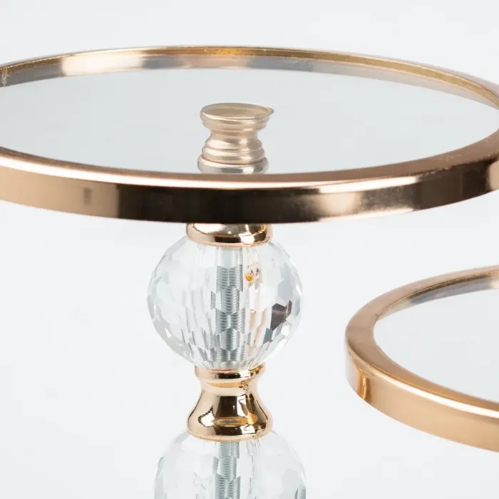 Тортівниця на ніжці набір 3 штуки 28 см • 22 см • 15.5 см підставка для торта (HP48632) - зображення 6