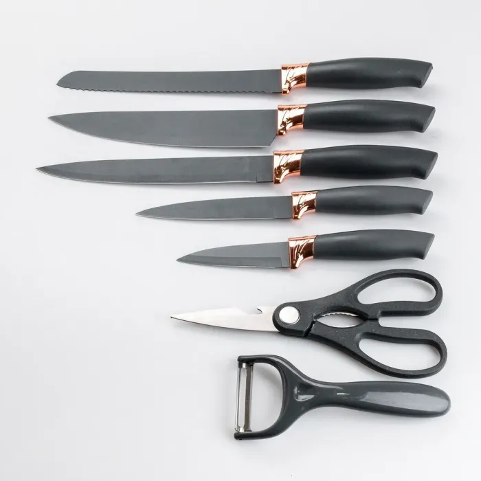 Набор кухонных ножей 5 штук с ножницами и овощечисткой (HP27476) - изображение 9