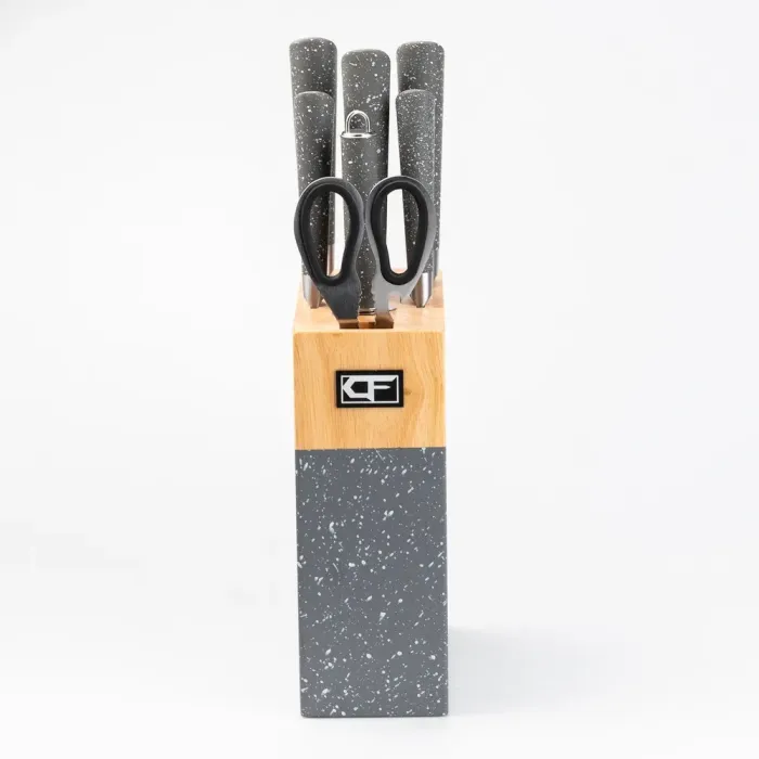 Набор кухонных ножей 5 штук мусат на подставке Серий (HP27479C) - изображение 6