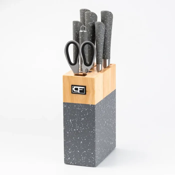 Набор кухонных ножей 5 штук мусат на подставке Серий (HP27479C) - изображение 3