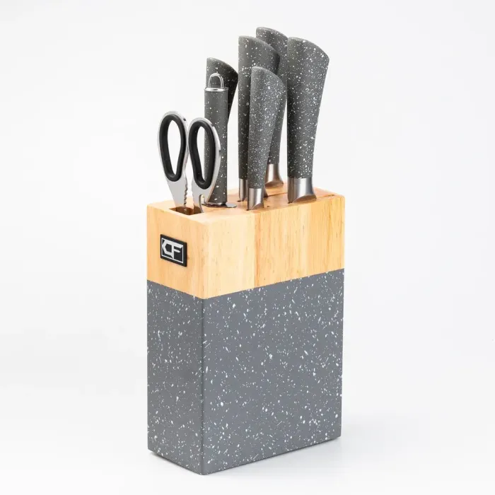 Набор кухонных ножей 5 штук мусат на подставке Серий (HP27479C) - изображение 2