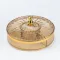 Цукерниця пластикова на 4 відділення менажниця діаметр 26 см Золота (HP48629G)