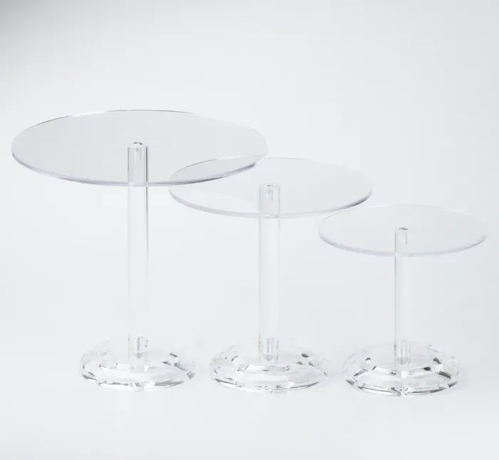 Тортівниця на ніжці набір 3 штуки 28.5 см • 23.5 см • 18 см підставка під торт (HP48635) - зображення 7