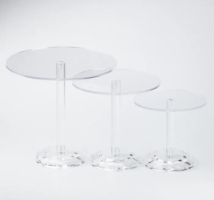 Тортівниця на ніжці набір 3 штуки 28.5 см • 23.5 см • 18 см підставка під торт (HP48635) - зображення 6