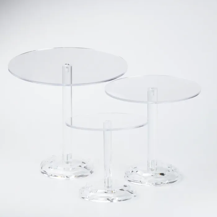 Тортівниця на ніжці набір 3 штуки 28.5 см • 23.5 см • 18 см підставка під торт (HP48635) - зображення 1