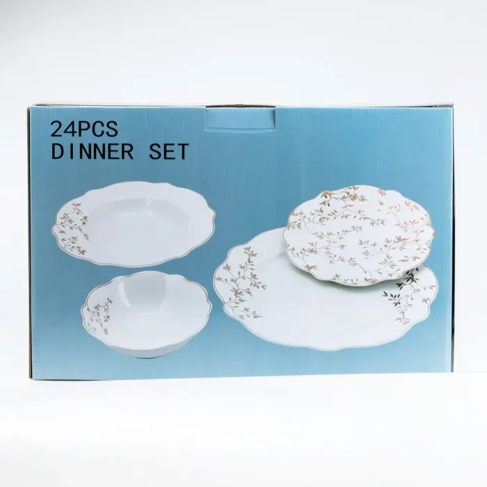 Столовий сервіз тарілок 24 штуки керамічних на 6 персон (HP26471) - зображення 6
