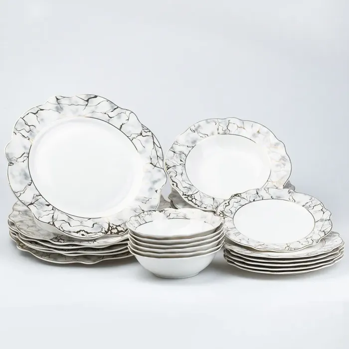 Столовий сервіз тарілок 24 штуки керамічних на 6 персон (HP26471) - зображення 1