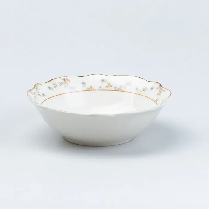 Столовий сервіз тарілок 24 штуки керамічних на 6 персон Білий з квітами (HP23411) - зображення 8