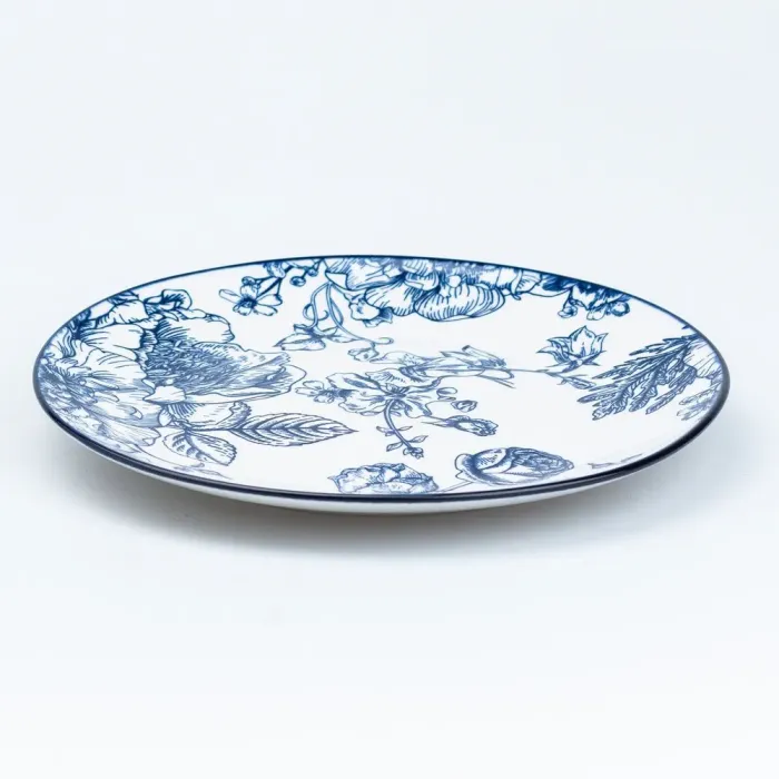 Столовий сервіз тарілок 24 штуки керамічних на 6 персон Синій (HP23416) - зображення 2