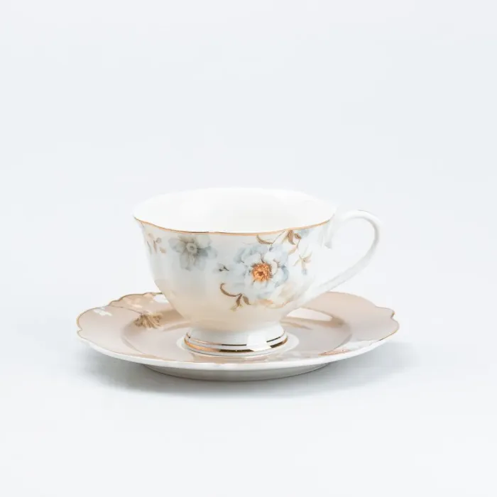 Набір чашок із блюдцями керамічні 6 штук сервіз чайний кавовий на 6 персон (HP23412) - зображення 3