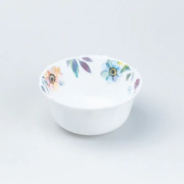 Столовий сервіз тарілок 24 штуки керамічних на 6 персон білий квіти (HP23408) - зображення 5