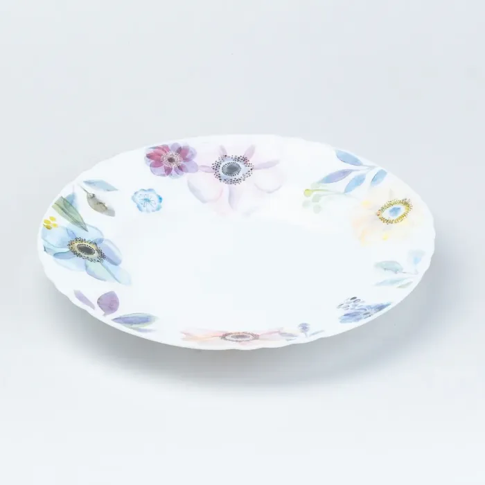 Столовий сервіз тарілок 24 штуки керамічних на 6 персон білий квіти (HP23408) - зображення 3
