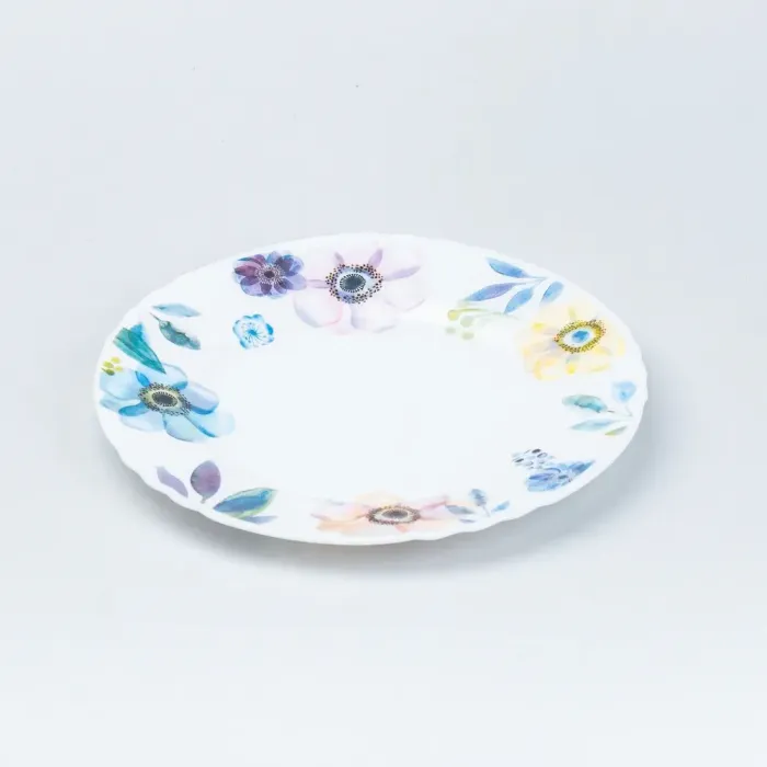 Столовий сервіз тарілок 24 штуки керамічних на 6 персон білий квіти (HP23408) - зображення 4