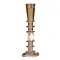 Оригінальний Підсвічник скляний високий 28см Золотистий (HP36555L)