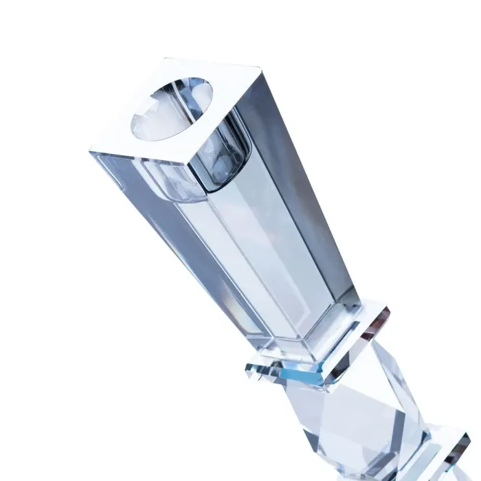 Підсвічник скляний високий 25 см Сірий (HP36556M) - зображення 3