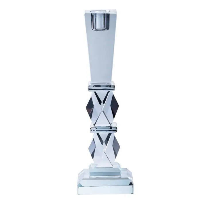 Підсвічник скляний високий 25 см Сірий (HP36556M) - зображення 4