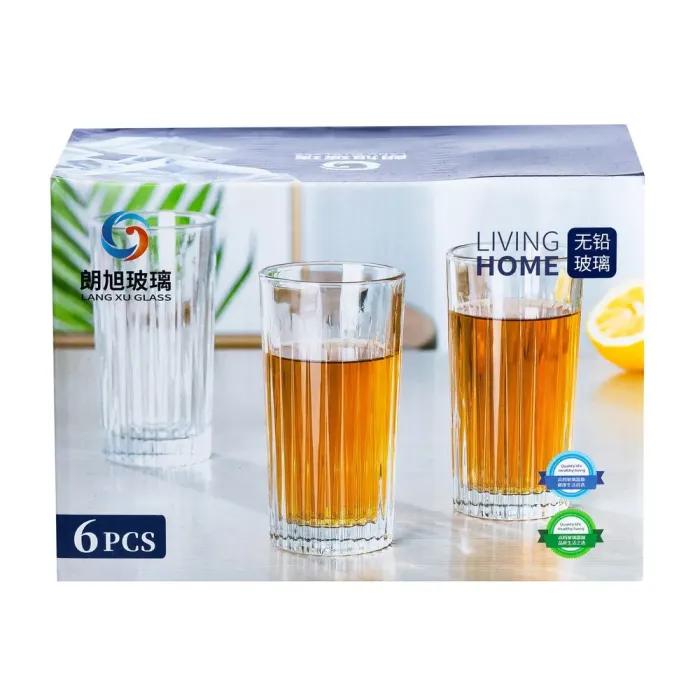 Стакан для воды и сока высокая стеклянная прозрачная (HP4165) - изображение 3