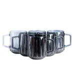 Набір склянок для води та соку з скла 6 шт 310 мл сірий (HP531)