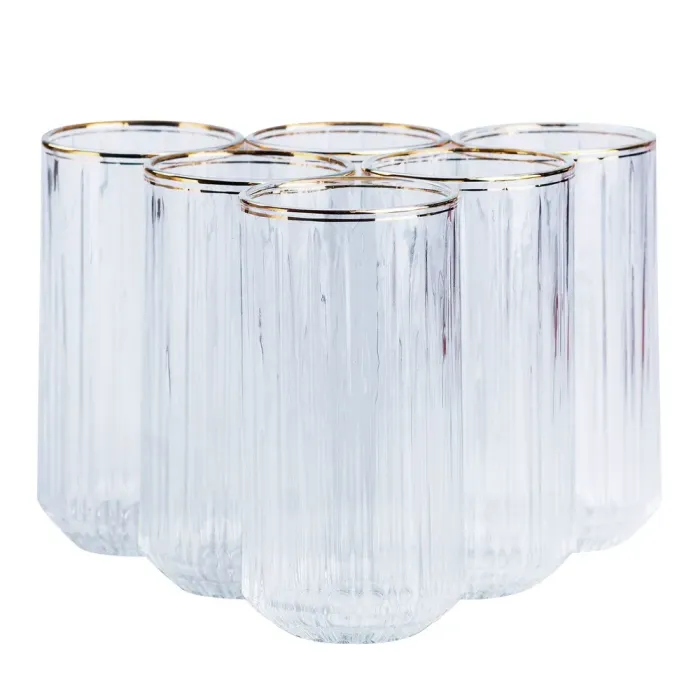 Стакан для воды и сока высокая стеклянная прозрачная (HP552) - изображение 1