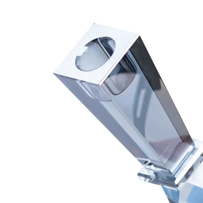 Підсвічник скляний високий 22 см Сірий (HP36556S) - зображення 2