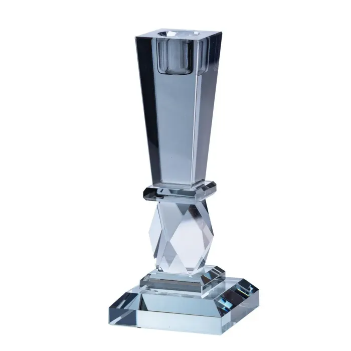 Підсвічник скляний високий 22 см Сірий (HP36556S) - зображення 4