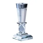 Підсвічник скляний високий 22 см Сірий (HP36556S)