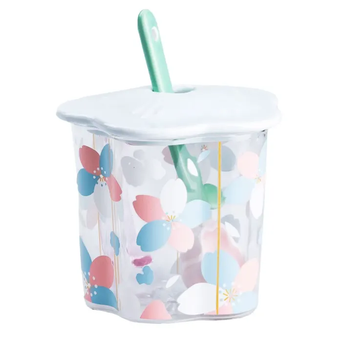 Детская бутылка для воды с пластиковой крышкой и трубочкой (HP7213BL) - изображение 4