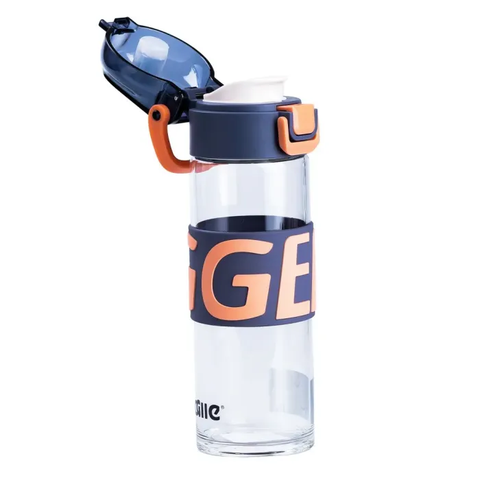 Бутылка стеклянная прозрачная с пластиковой крышкой (HP17299BL) - изображение 2