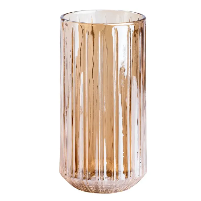 Стакан для воды и сока прозрачный с оранжевым оттенком. (HP525) - изображение 2