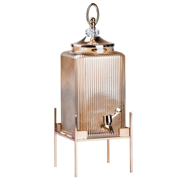 Лимонадниця на металевій підставці з краном для напоїв в комплекті з 6-ма склянками (HP4167) - зображення 4